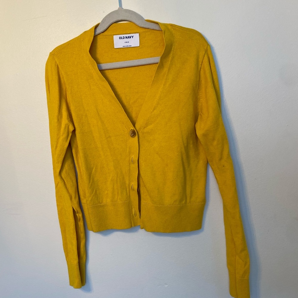 Mustard yellow cardigan